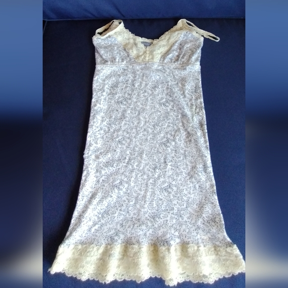 Abercrombie And Fitch Vintage Womans Small White And Navy Blue Tank Top - Picture 5 of 7